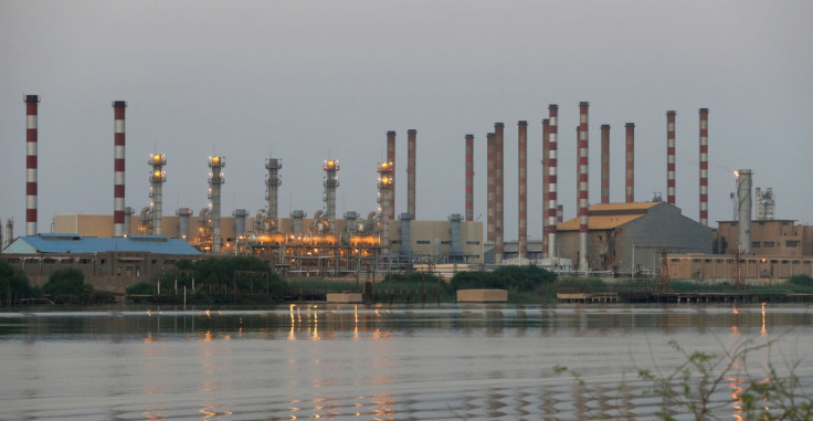  A general view of Abadan oil refinery in southwest Iran, is pictured from Iraqi side of Shatt al-Arab in Al-Faw south of Basra, Iraq September 21, 2019. 