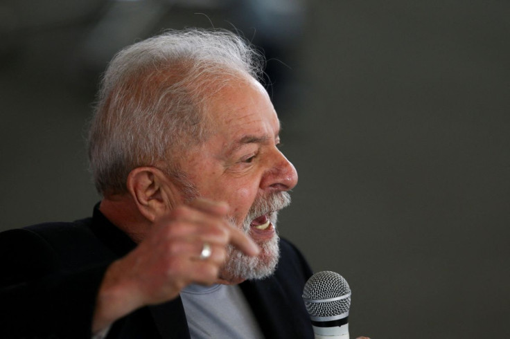 Brazilâs former President Luiz Inacio Lula da Silva speaks at Sindicato dos Metalurgicos do ABC (ABC Steelworkers' Union), in Sao Bernardo do Campo, Brazil January 29, 2022.