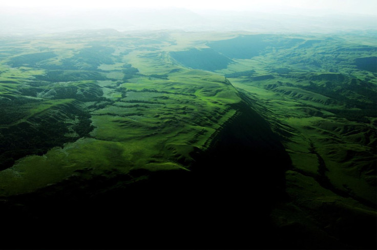 An aerial view of the Gran Sabana, the high plain, in Canaima National Park located in southeast Venezuela in Bolivar State close to the borders with Brazil and Guyana, January 13, 2005.