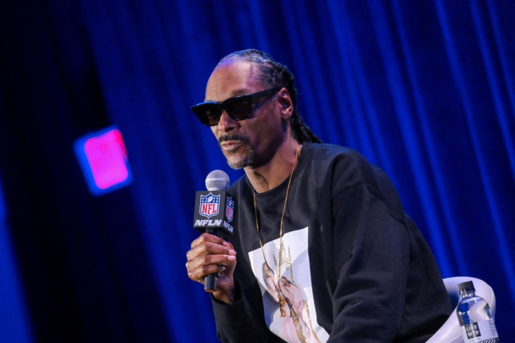 Rapper Snoop Dogg speaks during a news conference about his upcoming performance at the halftime show of Super Bowl LVI in Los Angeles, California, U.S. February 10, 2022. 