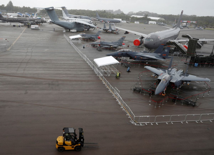 A general view of the static display of aircrafts during a media preview of the Singapore Airshow in Singapore February 9, 2020.