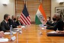 U.S. Secretary of State Antony Blinken meets with Indian Foreign Minister Subrahmanyam Jaishankar before the Quad meeting of foreign ministers in Melbourne, Australia, February 11, 2022. 