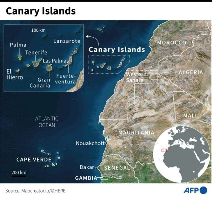 The Canary Islands and the African coast