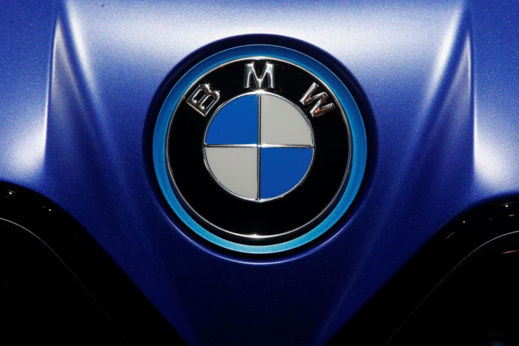 BMW logo is seen during Munich Auto Show, IAA Mobility 2021 in Munich, Germany, September 8, 2021. 