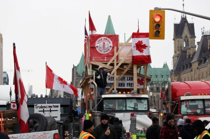 The Canadian capital Ottawa has been clogged with hundreds of big rigs for two weeks