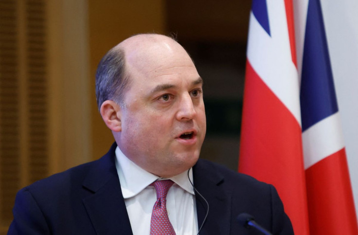 British Defence Secretary Ben Wallace attends a news conference following his talks with Russian Defence Minister Sergei Shoigu in Moscow, Russia February 11, 2022.
