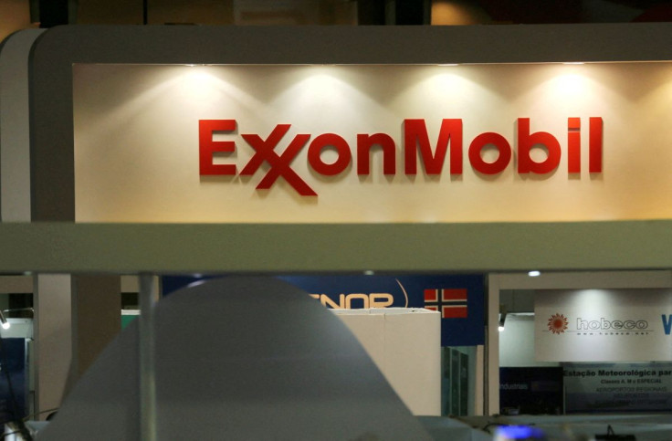 A logo of the Exxon Mobil Corp is seen at the Rio Oil and Gas Expo and Conference in Rio de Janeiro, Brazil September 24, 2018. 