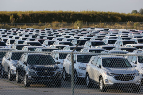 Chevrolet Equinox SUVs are parked awaiting shipment next to the General Motors Co (GM) CAMI assembly plant in Ingersoll, Ontario, Canada October 13, 2017. 