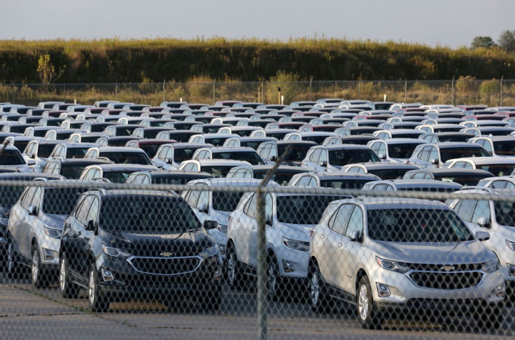 Chevrolet Equinox SUVs are parked awaiting shipment next to the General Motors Co (GM) CAMI assembly plant in Ingersoll, Ontario, Canada October 13, 2017. 