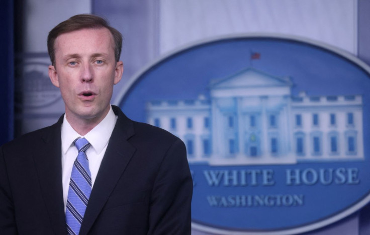 U.S. national security adviser Jake Sullivan gives a statement about the situation in Afghanistan during a news briefing at the White House in Washington, U.S., August 23, 2021.