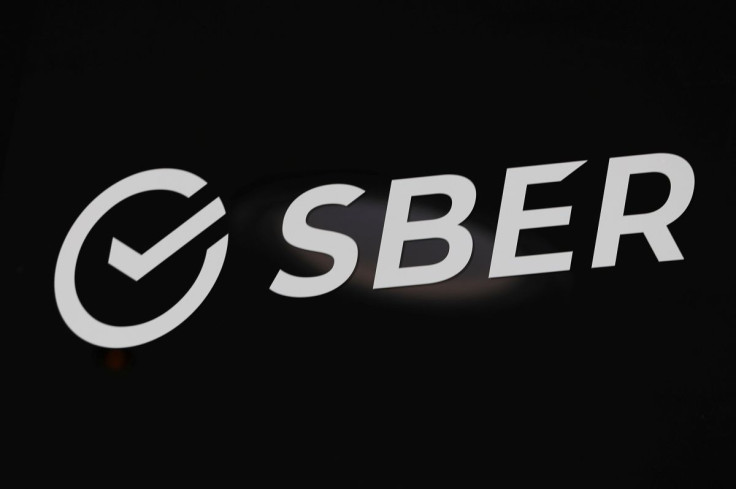 A view shows the logo of Sber (Sberbank) at the St. Petersburg International Economic Forum (SPIEF) in Saint Petersburg, Russia, June 5, 2021. 