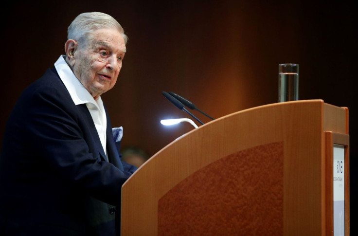 Billionaire investor George Soros speaks to the audience at the Schumpeter Award in Vienna, Austria June 21, 2019. 