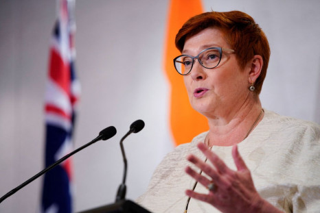 Australian Foreign Minister Marise Payne speaks at a press conference after a meeting of the Quadrilateral Security Dialogue (Quad) foreign ministers in Melbourne, Australia, February 12, 2022. 