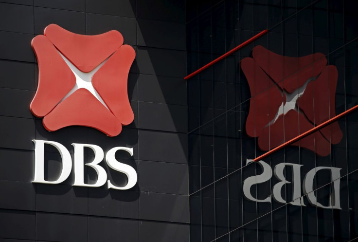 A logo of DBS is pictured outside an office in Singapore January 5, 2016. 