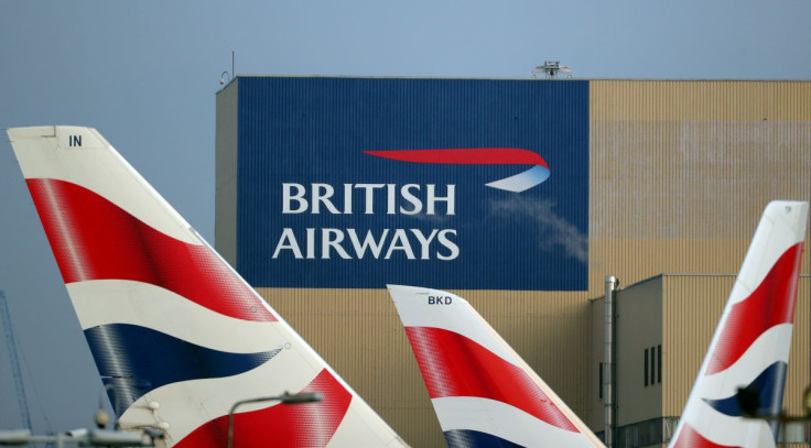 British Airways logos are seen on tail fins at Heathrow Airport in west London, Britain, February 23, 2018. 