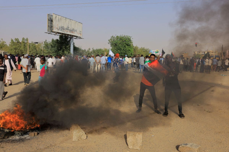 Protesters march during a rally against military rule following coup in Khartoum, Sudan, February 10, 2022. Reuters/Mohamed Nureldin Abdallah/File Photo