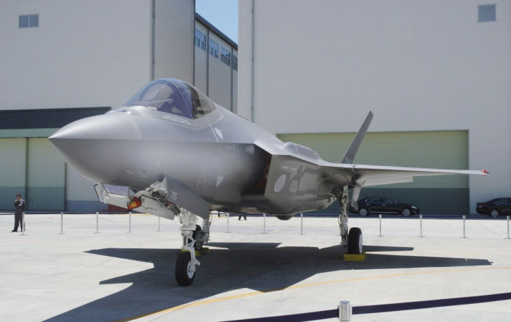 A Japan Air Self-Defense Force's F-35A stealth fighter jet is seen at the Mitsubishi Heavy Industries Komaki Minami factory in Toyoyama, Japan