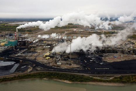 The Suncor tar sands processing plant near the Athabasca River at their mining operations near Fort McMurray, Alberta, September 17, 2014.   