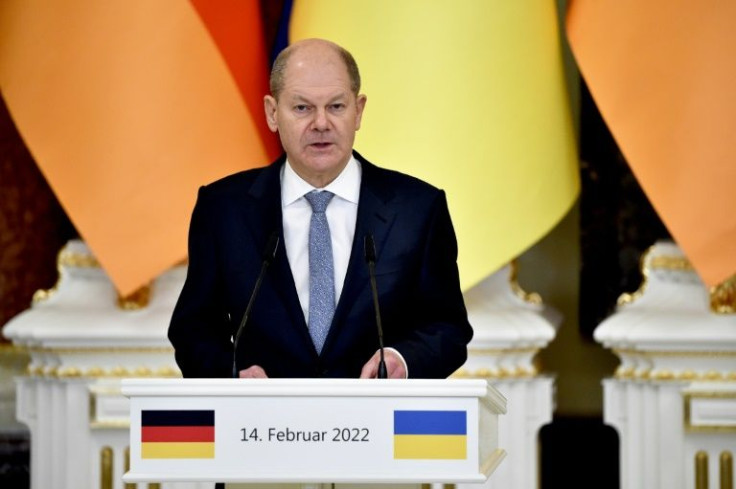 German Chancellor Olaf Scholz vowed support for Ukraine's security and independence during a visit to Kyiv ahead of his trip to Moscow