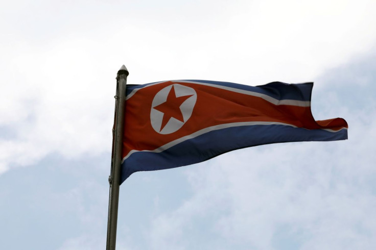 A North Korean flag flutters at the North Korean embassy in Kuala Lumpur, Malaysia March 19, 2021. 