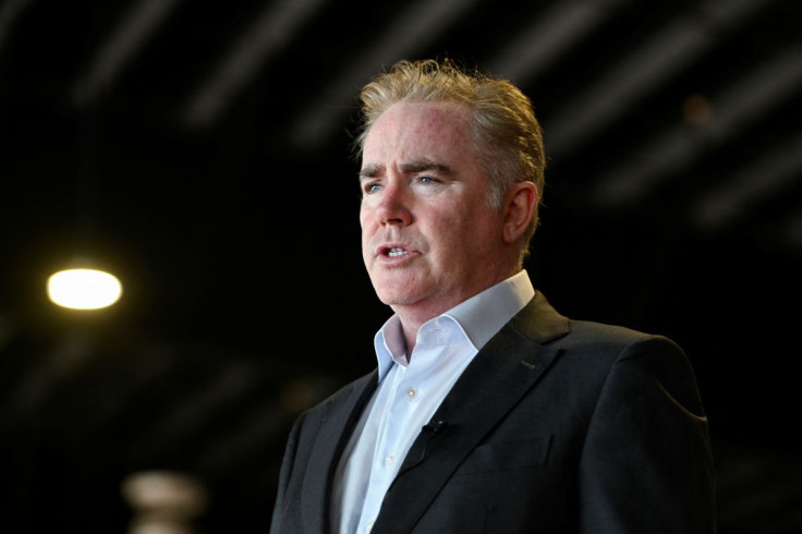 Domhnal Slattery, Chief Executive Officer of Avolon, speaks during an interview with Reuters on the opening day of the Singapore Airshow in Singapore, February 15, 2022.