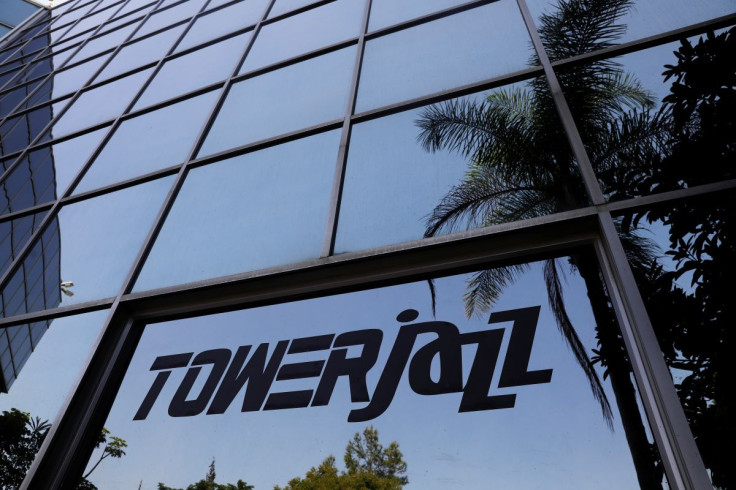 The logo of Israeli chipmaker TowerJazz is seen at their offices in Migdal HaEmek, northern Israel September 13, 2017. 