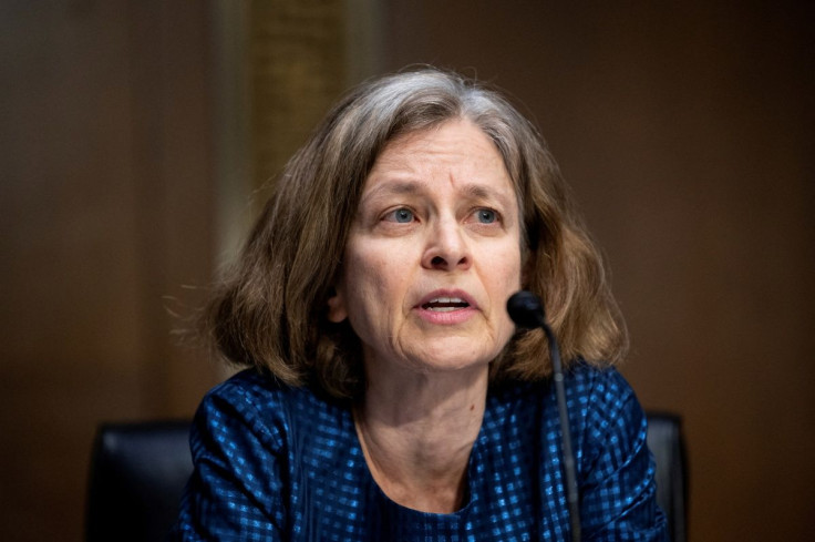 Sarah Bloom Raskin, nominated to be vice chairman for supervision and a member of the Federal Reserve Board of Governors, speaks during a Senate Banking, Housing and Urban Affairs Committee confirmation hearing on Capitol Hill in Washington, D.C., U.S. Fe