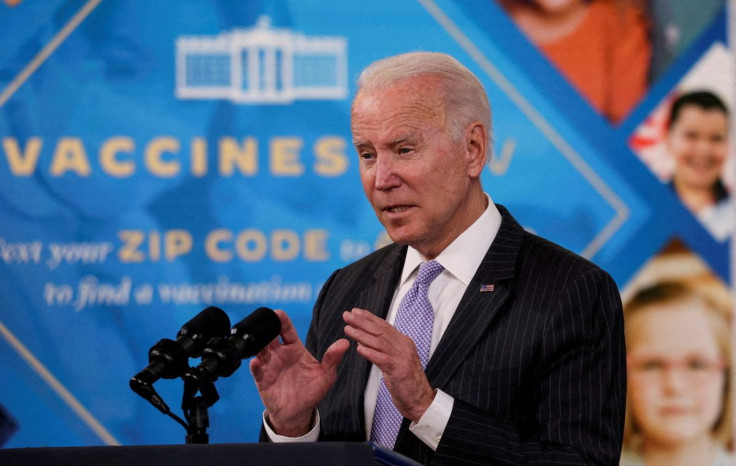 U.S. President Joe Biden delivers remarks on the authorization of the coronavirus disease (COVID-19) vaccine for kids ages 5 to 11, during a speech in the Eisenhower Executive Office Buildingâs South Court Auditorium at the White House in Washington, U.