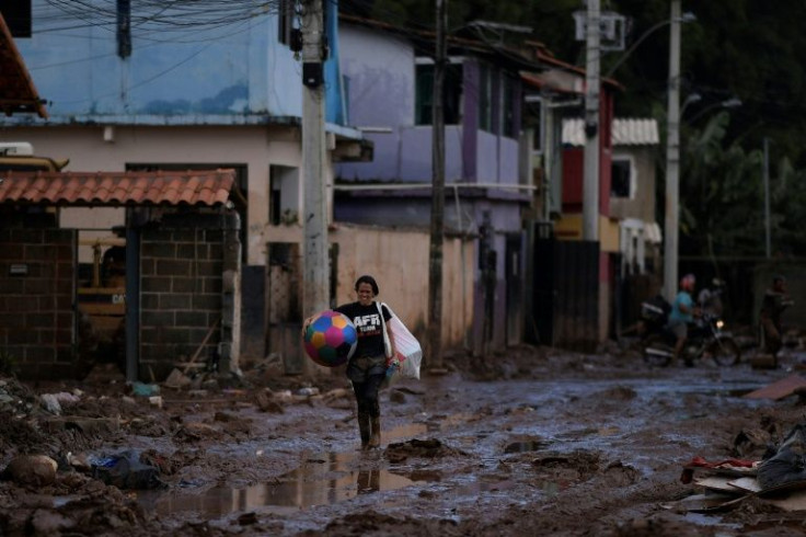 Landslides and flooding have caused multiple deadly disasters in Brazil in early 2022, including in Honorio Bicalho in the state of Minas Gerais, shown here, in mid-January, and near Rio de Janeiro on February 15, 2022 when at least 18 people died