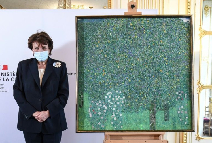 Klimt's 'Rose bushes under trees' is one of the paintings being returned