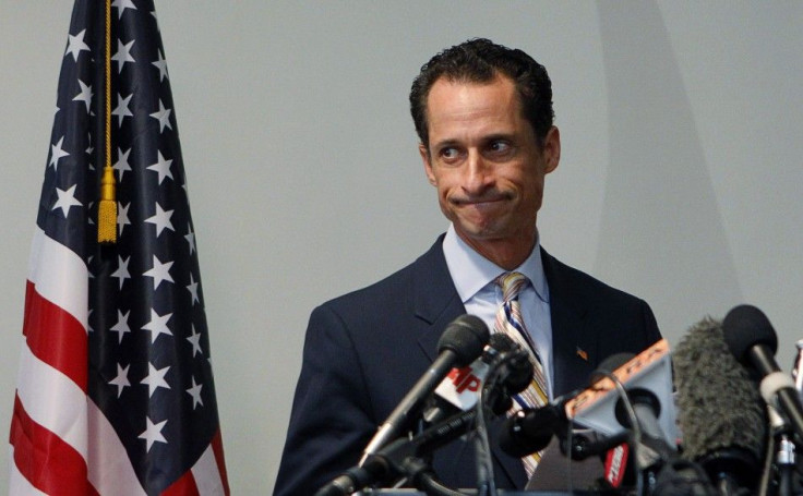 U.S. Rep. Anthony Weiner announces that he will resign from the United States House of Representatives during a news conference in Brooklyn, New York