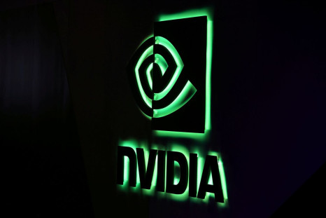 A NVIDIA logo is shown at SIGGRAPH 2017 in Los Angeles, California, U.S. July 31, 2017.  