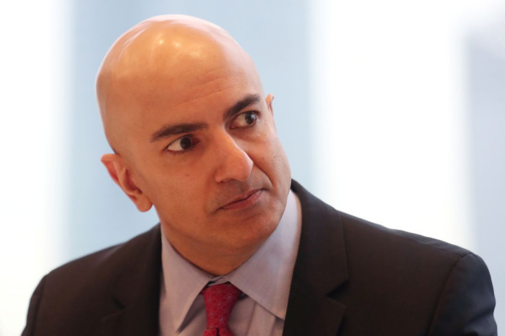 FILE PHOTO - President of the Federal Reserve Bank on Minneapolis Neel Kashkari listens to a question during an interview in New York, U.S., March 29, 2019. 