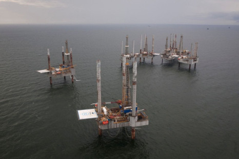 Unused oil rigs sit in the Gulf of Mexico near Port Fourchon, Louisiana August 11, 2010. 