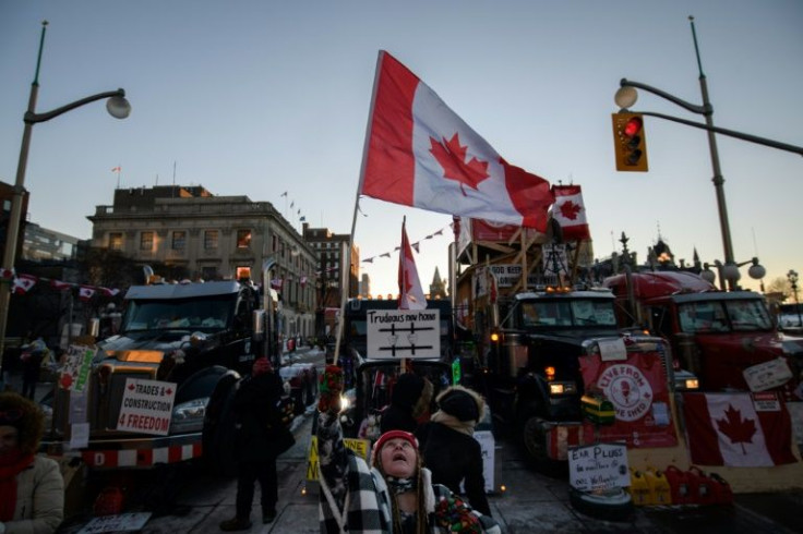 Truckers protesting against Covid health rules continued Wednesday to occupy the capital Ottawa, despite the government's declaration of the Emergencies Act