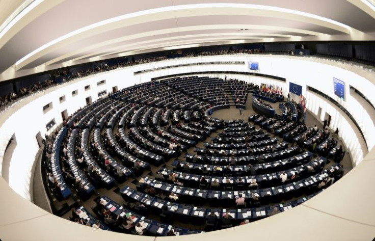 The European Parliament hemicycle in Strasbourg, where a Bulgarian MEP sparked outrage by giving a Nazi salute