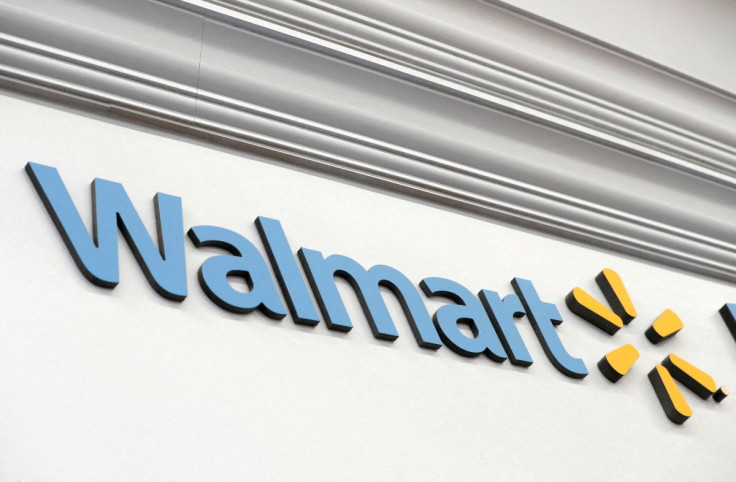 A Walmart sign is seen inside its department store in West Haven, Connecticut, U.S., February 17, 2021.
