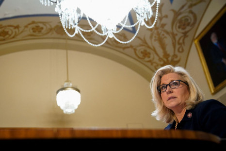 U.S. Representative Liz Cheney (R-WY) testifies before the House Rules Committee about the January 6th Select Committee recommendation that the House hold Mark Meadows in criminal contempt of Congress at the U.S. Capitol building in Washington, U.S., Dece