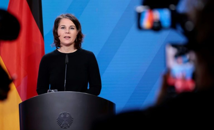 German Foreign Minister Annalena Baerbock says Moscow needs to show "serious steps towards de-escalation"