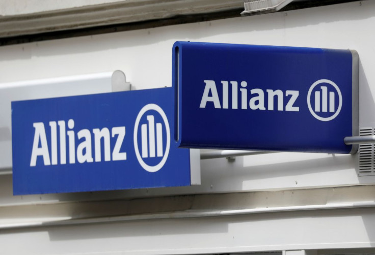 The logo of Allianz is seen on a building in Paris, France, April 30, 2020.