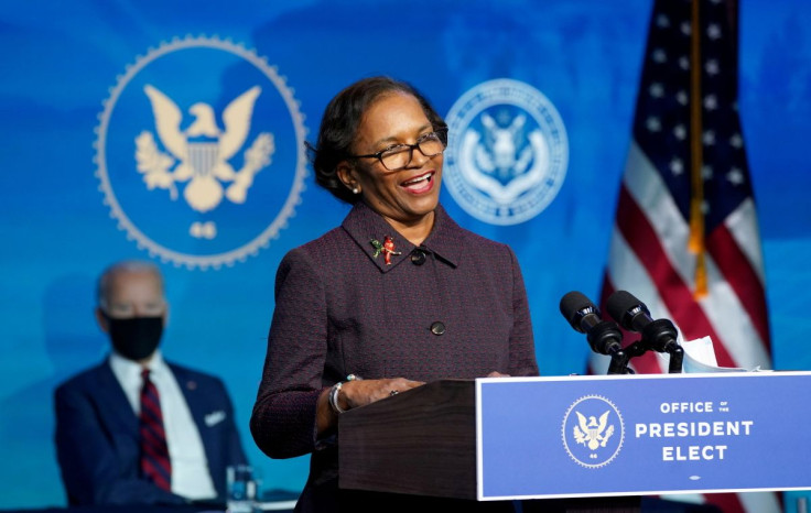 Brenda Mallory, U.S. President-elect Joe Biden's nominee for Chair of the Council on Environmental Quality, speaks after Biden announced her nomination among another round of nominees and appointees for his administration in Wilmington, Delaware, U.S., De