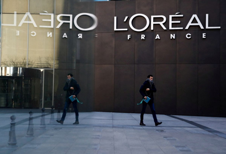 The logo of French cosmetics group L'Oreal in the western Paris suburb of Levallois-Perret, France, February 7, 2020.