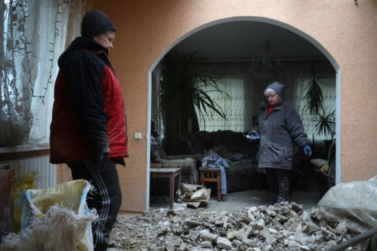 Shelling along the frontline has damaged homes in Ukrainian villages