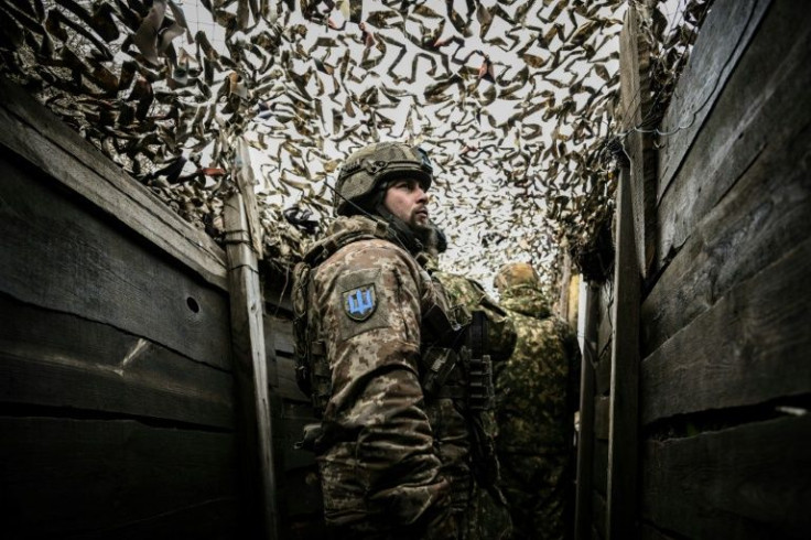 Frontline Ukrainian positions like this one outside the town of Novoluganske have come under increased fire from Russian-backed separatists in recent days, as tensions mount between Kyiv and Moscow