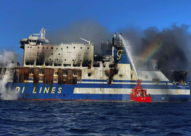 The fire broke out on the Italian-flagged Euroferry Olympia late on Thursday as it sailed from Greece to Italy, with nearly 300 people aboard