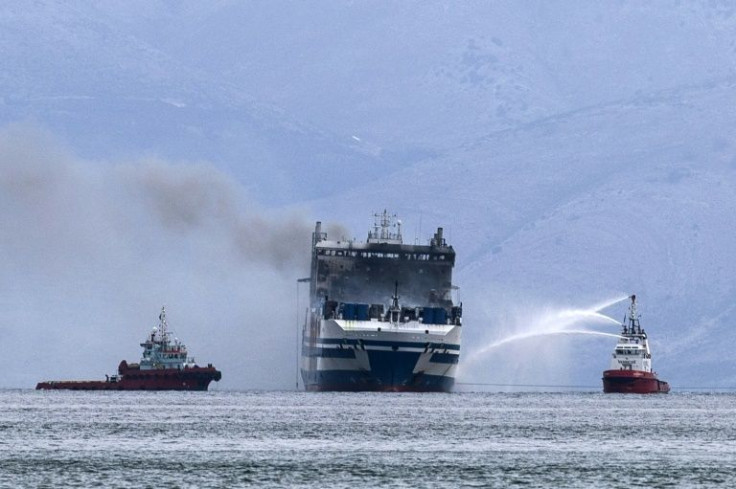 Rescuers saved more than 280 passengers, evacuating them to Corfu, but 11 truck drivers remain missing