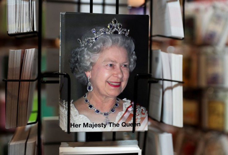 Souvenirs depicting Britain's Queen Elizabeth are seen at a shop after it was announced that she tested positive for the coronavirus disease (COVID-19), in London, Britain February 20, 2022. 