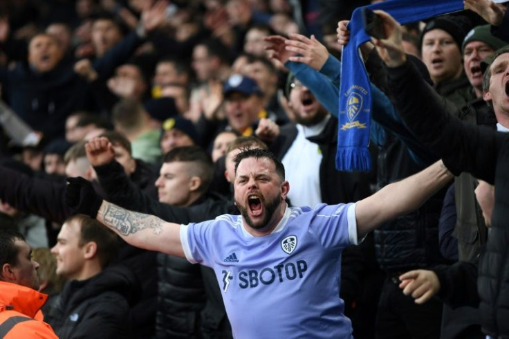 Full house: Leeds were hosting Manchester United in the Premier League in front of a crowd for the first time in 19 years