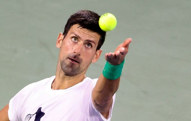 Back on court: Novak Djokovic training in Dubai