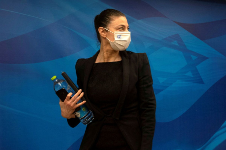 Israel's Transportation Minister Merav Michaeli arrives for the weekly cabinet meeting in Jerusalem, June 27, 2021. Maya Alleruzzo/Pool via
